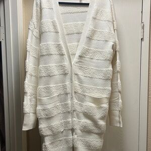 Anthropologie Cream Textured Cardigan